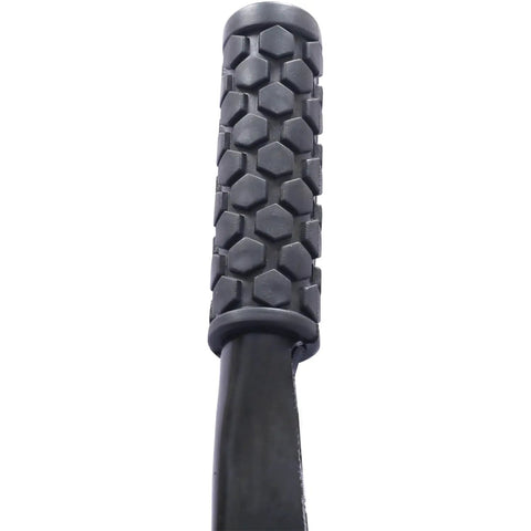 Close-up of the Heavy Duty Fence Stretcher And Wire Splicer Tool handle with hexagonal grip pattern, black steel design.