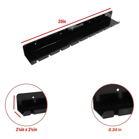 Air Tool Rack Organizer For Enclosed Trailers And Home Garages, Pneumatic Tool Holder That Fits Up To 10 Air Tools, Durable Aluminum Construction, Black Finish, Made In USA