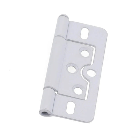 Flush Door Hinges For Cupboard Wardrobe Cabinet And Louvre Doors White Finish Durable Iron Construction Detachable Hinge