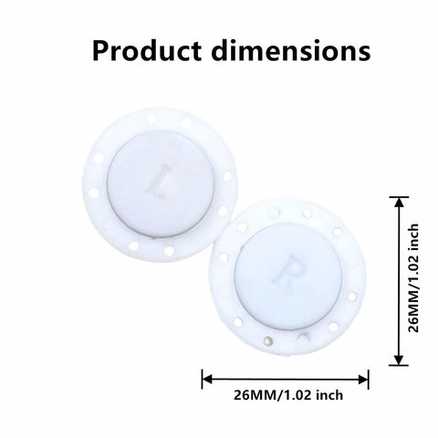 5 Pack Invisible Magnetic Snap Buttons For Apparel 26 Mm Sewing Snaps With Killer Hidden Magnets Easy Peasy Application For Jackets Coats Curtains Luggage And Sleepwear Top Shelf Nylon Base Clean White showing dimensions 26MM/1.02 inch.