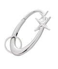 Star Shaped Carabiner Keychain With Belt Loop Clip Silver Cool Durable Stainless Steel Heavy Duty Snap Hook For Everyday Carry
