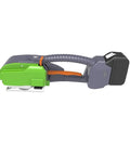 Fully Automatic Handheld Steel Strapping Machine With One Key Portable Electric Baler Kit, green and gray