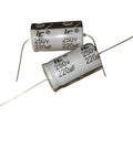 220uF 250V Axial Tantalum Capacitors 38x22mm Two Pack Top-Notch Power Components For Reliable Electronics, Precise Timing, Stable Performance, New 2025 Arrival For Hobbyists and Pros. Two axial tantalum capacitors shown with leads