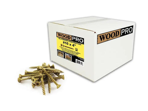 All Purpose Wood Construction Screws With Torx T25 Drive, 10 By 4-Inch, 1000-Count, Exterior Interior Decking And Flooring Fasteners