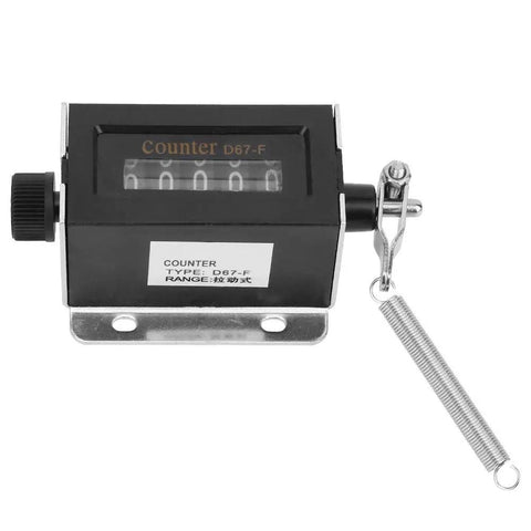 Rugged Hand Held Manual Tally Counter For Cranking Out Totals On The Fly With Crisp Five Digit Dial with pull grip.