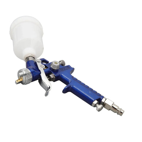 Professional HVLP Paint Sprayer with aluminum frame, gravity cup, and adjustable controls for efficient painting.