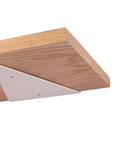 Built Like A Tank Hidden Floating Shelf Brackets 2 Or 4 Pack Incredibly Solid Steel Wall Mount supports an oak wood shelf.