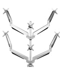 Upgrade Your Office Game With This Slick Full Motion Desk Mount Smooth Riding Gas Spring Arm Monitor Stand For 10 To 24 Inch Screens, dual arm design.