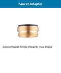 Swivel Aerator Faucet Adapter Kit For Garden Hose Connect Kitchen Sink To Hose With 3/4 Inch Standard Male Thread Multi-Thread Chrome Finish No-Fuss Leak-Free Setup For Any Garden Hose brass faucet adapter, female to male thread