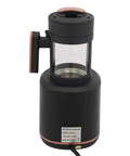 Electric Coffee Bean Roaster Machine With Programmable Temperature Settings Led Display And Measuring Cup For Fresh Home Roasting That Hits Different Every Single Time, black with glass top, 1500 watt