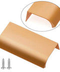 Six Piece 80mm Modern Style Finger Edge Pulls Aluminum Concealed Drawer Handles With Screws Rose Gold Finish for Cabinets