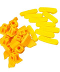 20 Pack 27mm Nylon Rim Guard Inserts for Tire Machines Yellow Color, shown in two sets for alloy rim protection.