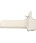Side view of Ice Bucket Assembly For Refrigerator 10x5x5 White OEM Replacement With Auger Durable Ice Storage Part