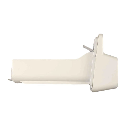Side view of Ice Bucket Assembly For Refrigerator 10x5x5 White OEM Replacement With Auger Durable Ice Storage Part