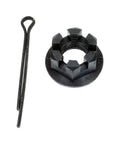 Get That Ride Back To Life With This Durable KarParts360 Control Arm And Ball Joint Combo Made Specifically For Hyundai Entourage Models From 2007 Through 2010. Crafted From Heavy Duty Steel With A Pressed Attachment Taper Stud And Rubber Bushing, black castle nut and cotter pin