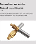 FanMeqi HSS-M2 TiN-coated counterbore end mills, 2 pcs shown, 4-flute, gold-coated