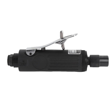 Heavy Duty Pneumatic Die Grinder Kit Badass Performance At Twenty Five Thousand Rpm With Ninety Psi Shop Air And One Quarter Inch Straight Shank side view, ergonomic design for precision cutting.