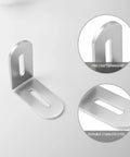Stainless Steel L Bracket for Floating Shelves and Cabinets, Adjustable Wall Mount Support 3.94 X 1.97 Inch Silver 1 Pack