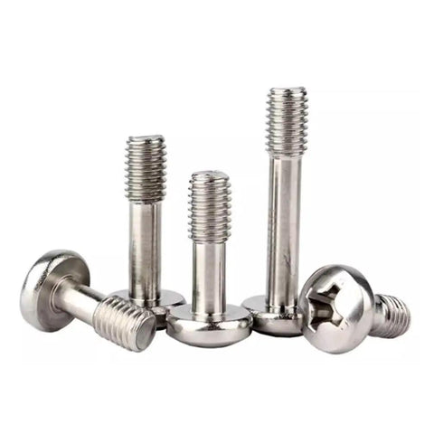 Badass Stainless Steel M2.5 X 6 mm Captive Screws With Cross Recess Pan Head And Hex Nuts Plus Plain Washers 10 Piece Kit shown in various lengths.