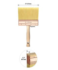 5 Inch Wide Attachable Deck Stain Brush For Walls Decks And Wood Ergonomic Handle Paint Applicator with synthetic bristles