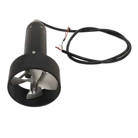 Underwater Thruster System For ROVs And RC Boats, 24-50V Brushless Motor, 4 Blade Propeller, Aluminum Alloy Casing, Detached Cable