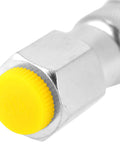 Close-up of Heavy Duty Hydraulic Test Coupling High Pressure G1 4 M16 To Pressure Detection Adapter with yellow cap