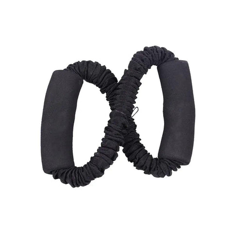 Archery Bow Trainer Band For Draw Resistance And Strength Training, Adjustable 25 To 45 Lbs, black stretch exerciser with handles.