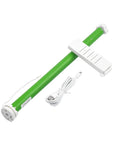 Green roller tubular motor with built-in battery, no wiring required, wireless app or timer control Alexa and Google Home compatible.