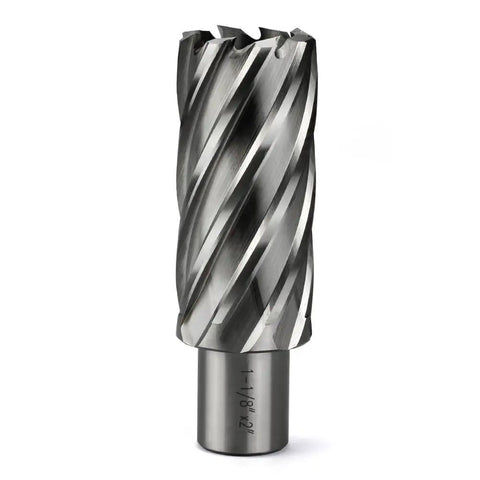 Rugged Shop Tested Annular Cutter Forged From Premium High Speed Steel For Zero Hassle Metal Cutting 3/4 Inch Weldon Shank 1 1/8 Inch Cut Diameter