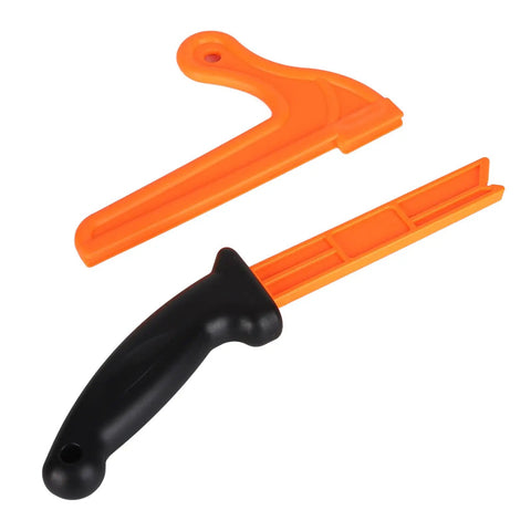 Five Piece Push Block And Push Stick Set For Woodworking Safety shown with orange ABS push stick and block.