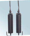 2 Piece Antique Copper Safety Spring Supports for Cabinets and Furniture, durable spring arm hardware, close-up view