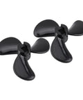 RC Boat Propeller Set With 3 Blades For 4mm Shafts Lightweight Plastic Outboard Propeller Pair For Remote Control Boats