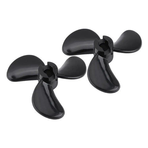 RC Boat Propeller Set With 3 Blades For 4mm Shafts Lightweight Plastic Outboard Propeller Pair For Remote Control Boats