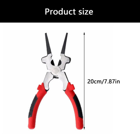 Heavy Duty 8 Inch Welding Clamp For TIG And CO2 Welding With Ergonomic Grip Carbon Steel Pliers showing size at 20cm or 7.87in