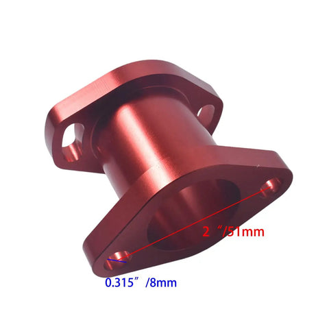 Red CNC aluminum fitting for Intake Manifold Kit With Inlet Pipe Gasket And Screws For Predator 301cc 420cc 13hp 15hp Engines On Mini Bike Go Kart