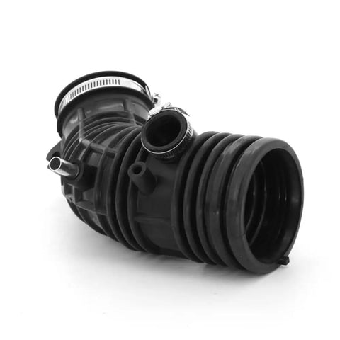 Front view of Honda Accord Air Intake Hose Direct Fit Drop In Replacement For 2003 To 2007 2.4L 17228 RAA A00 696739 in black rubber