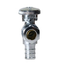 10 Pack One Half Inch PEX To Three Eighths Inch OD Compression Angle Stop Valve With Brass Body And Metal Handle, One Half Turn