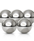 Five Piece 1 Inch Precision Chrome Steel Bearing Balls G25 ISO 9001 Certified For Heavy Duty Durability And Low Maintenance In Machinery And Home Projects For Equipment And Repairs, set of five