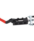 Heavy Duty 50mm Stroke Double Headed Push Pull Toggle Clamp For Welding Fixtures with ribbed handle and nodular cast iron base.