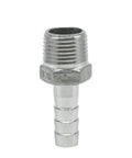 Heavy Duty Stainless Steel NPT Male Hose Barb Pipe Fitting Connector Kit, 1 Eighth To 2 Inch NPT Sizes, 304 Stainless, Straight Male Adapter