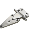 Heavy Duty Hinge Machined From 304 Stainless Steel For Shipping Containers And Refrigerated Warehouses, side view of hinge.