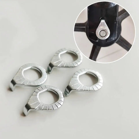 8 Piece Bicycle Wheel Hub Safety Washers Set With Thickened Anti Skid Pattern 4 M8 And 4 M10 Galvanized Iron Durable Wheel Axle Washers