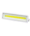 JUDYSSY 220 Led Flood Llight 50W Ip65 Waterproof Landscape Outdoor Housing Garden Lighting Wall Lamp Reflector Project Floodlight for Court,Garden,Warehouse，Warm White-，Warm White-White, slim white housing with yellow LED light.