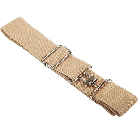 Tan Elastic Horse Riding Belt With Hook Buckle For Stable Comfort Waist Strap For Equestrians And Leisure