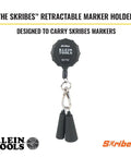 Retractable Marker Holder With Four Foot Cord For Skribes Paint Markers Fits Ultra Fine Fine And Chisel Tip Permanent Markers