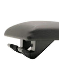 Close-up of Center Console Armrest Cover Cap for Volkswagen Golf Jetta Passat Beetle Bora 1998 to 2005, black leather vinyl with stitching