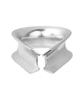Close-up view of a 3/8 inch wire rope thimble, M10 304 stainless steel, used in heavy-duty marine and garage projects.