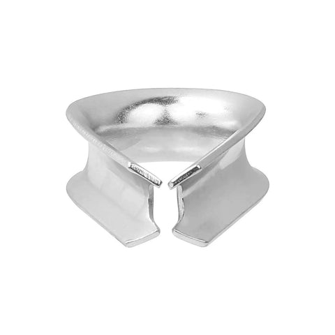 Close-up view of a 3/8 inch wire rope thimble, M10 304 stainless steel, used in heavy-duty marine and garage projects.
