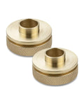 Five Eighths Inch Solid Brass Router Guide Bushing With Short Shank Built To Last Pro Grade Precision Template Guide Threaded Lock Nut And Ring Snug Fit For Porter Cable Style Base Plates 2 Pack 71166P2