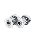 Rock Solid Htd 5M 10 Tooth Timing Pulley With Heavy Duty Keyway For Cnc Transmission Drives Smooth Operation That Cuts Down On Wear Straight Up Reliable Five Pack close-up view of aluminum pulleys with slotted teeth